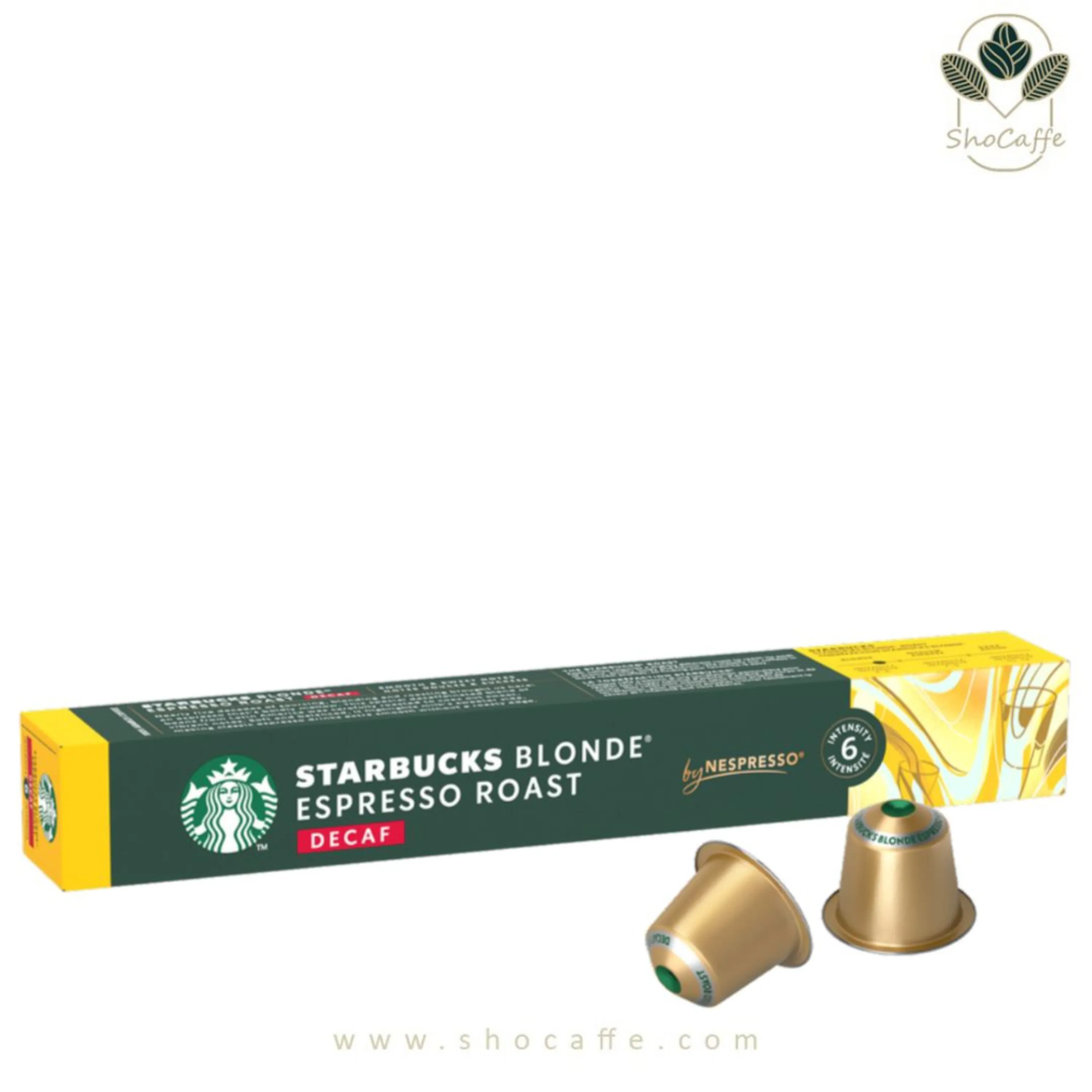 کپسول قهوه نسپرسو استارباکس بلوند اسپرسو رست بدون کافئین Blonde Espresso Roast Decaf